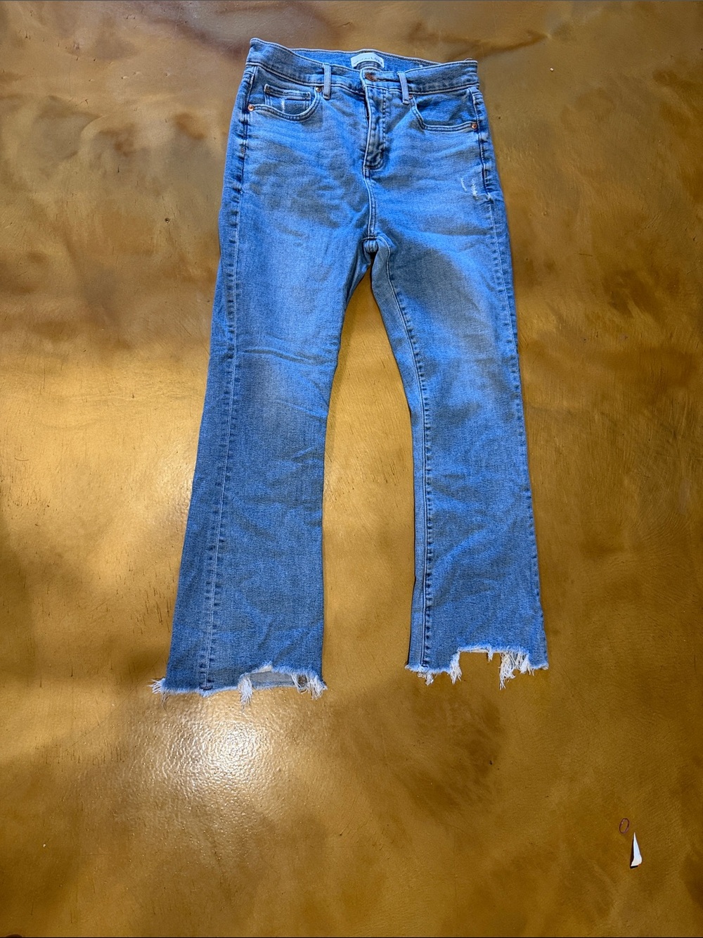 Women’s Blue Distressed Flare Jeans